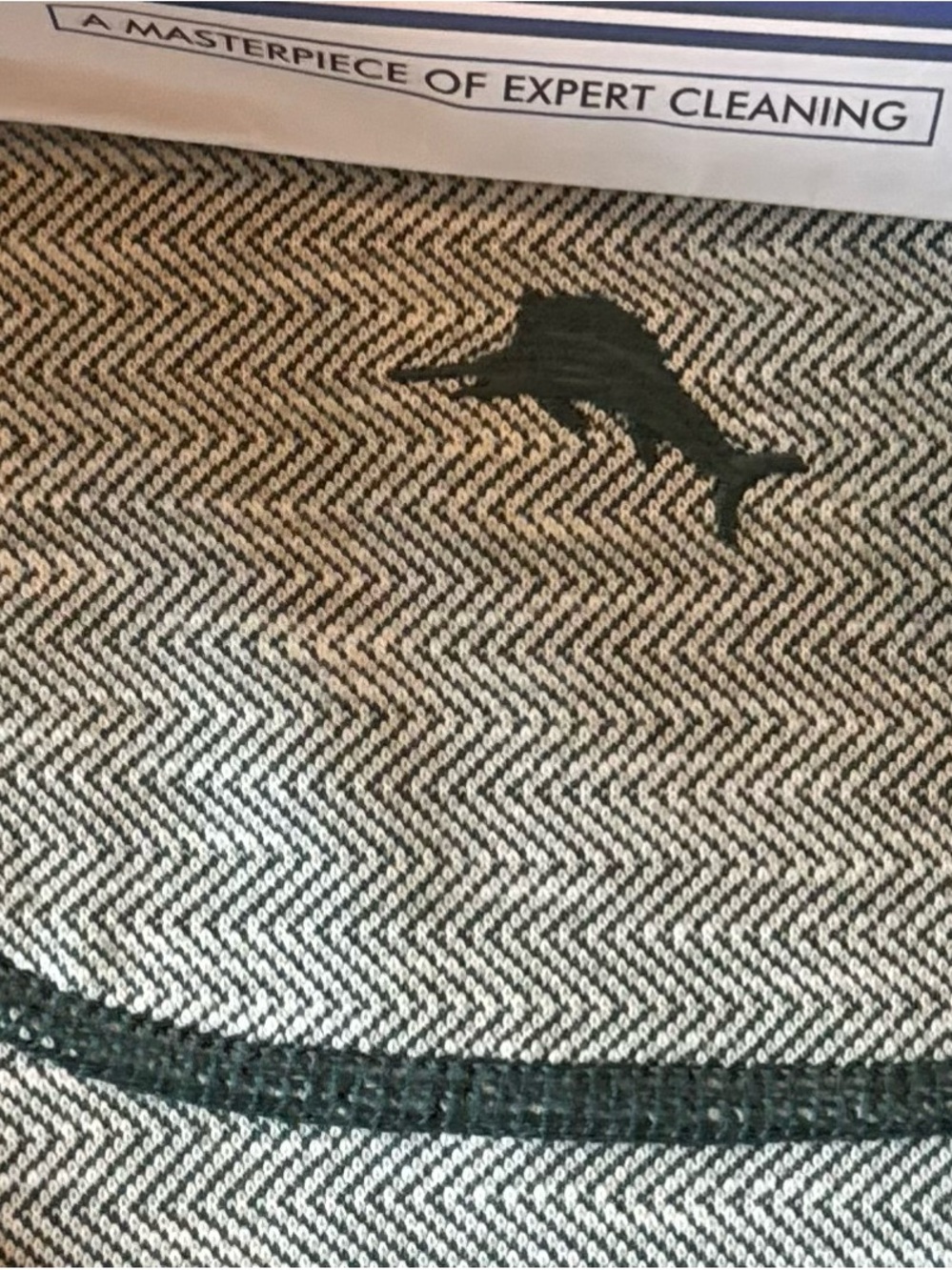 Tommy Bahama Men's Forest Green Half-Zip Sweater - Picture 2 of 2